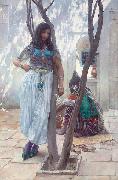 Ferdinand Max Bredt In a courtyard, Tunis Germany oil painting artist